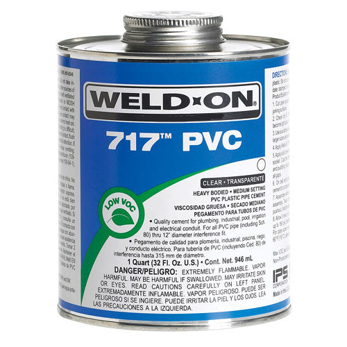 PEGAMENTO 717 PVC C40 Y C80 1/2L CLARO-GRUESO WELD ON (Lata)