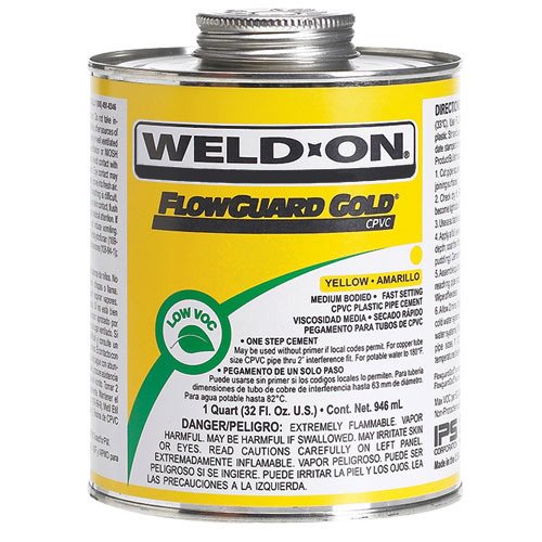 PEGAMENTO 500 CPVC CTS 1/2L AMARILLO-MEDIA WELD ON (Lata)