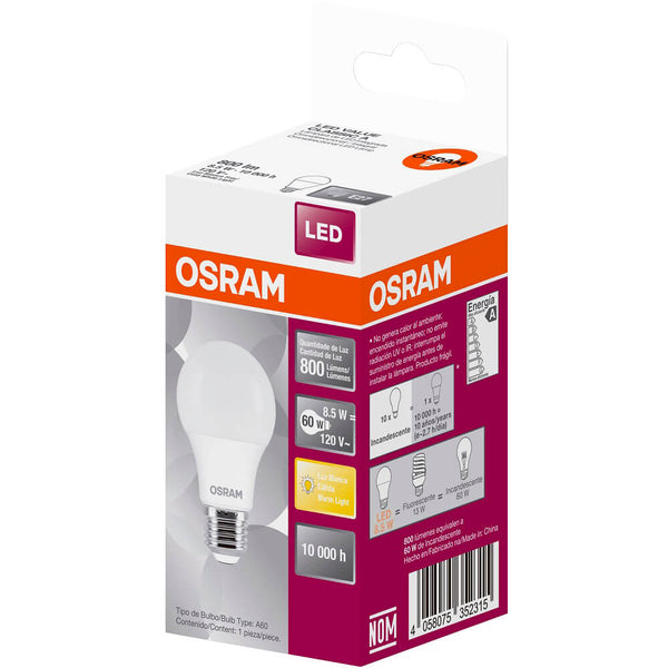 Foco Led Value Classic A60 8.5W/830 (PIEZA)