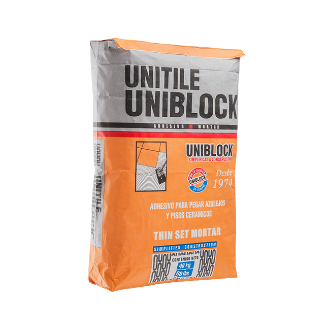 Adhesivo Unitile 20 Kg Uniblock (Bulto)